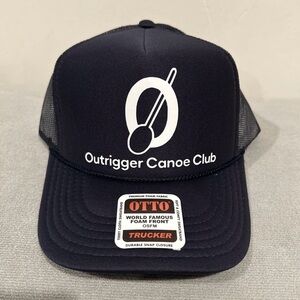 Outrigger Canoe Club Waikiki Navy Blue Trucker Snap Back Hat
